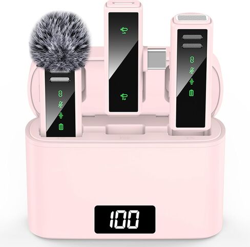 ميكروفون USB C لاسلكي Lavalier لأجهزة Android والكمبيوتر الشخصي والكمبيوتر المحمول وiPhone 15/16 وميكروفون USB مع خاصية إلغاء الضوضاء وميكروفون لاسلكي لتسجيل الفيديو ومدونة الفيديو ويوتيوب وTikTok in Kuwait