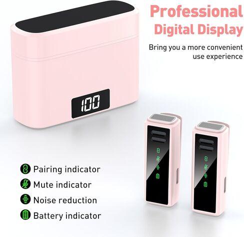 ميكروفون USB C لاسلكي Lavalier لأجهزة Android والكمبيوتر الشخصي والكمبيوتر المحمول وiPhone 15/16 وميكروفون USB مع خاصية إلغاء الضوضاء وميكروفون لاسلكي لتسجيل الفيديو ومدونة الفيديو ويوتيوب وTikTok in Kuwait