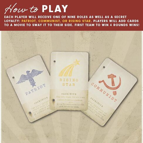 Hollywood 1947 Board Game, Movie Making Game for Friends and Family, Board Game of Cards, Strategy, and Deceit, for 1-9 Players, Ages 14+ in Saudi Arabia