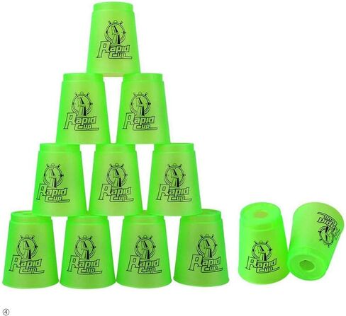 لعبة أكواب التكديس من ديويل مع 15 طريقة للتكديس، مجموعة تكديس مكونة من 12 قطعة، أكواب رياضية للتكديس مع مادة خالية من مادة BPA، لعبة عائلية كلاسيكية، فكرة هدية رائعة لمحبي ألعاب المكدس. (أحمر) in Kuwait