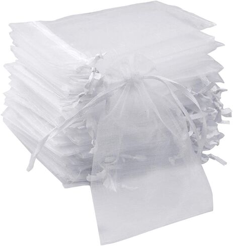 Bskifnn 50pcs أكياس أورجانية الساتان الساتان الرباط الأورجانزا حقيبة الزفاف عيد الميلاد عيد الأم يوم عيد الحب أكياس الحلوى هالوين الحزب لصالح حقائب الهدايا حقائب المجوهرات 4'x6 '' (10x15 سم) (أحمر ، 4x6 بوصة) in Saudi Arabia
