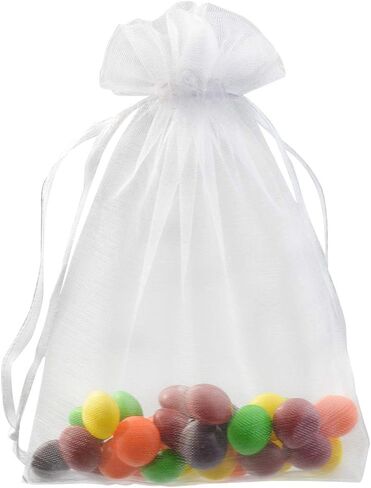 Bskifnn 50pcs أكياس أورجانية الساتان الساتان الرباط الأورجانزا حقيبة الزفاف عيد الميلاد عيد الأم يوم عيد الحب أكياس الحلوى هالوين الحزب لصالح حقائب الهدايا حقائب المجوهرات 4'x6 '' (10x15 سم) (أحمر ، 4x6 بوصة) in Saudi Arabia