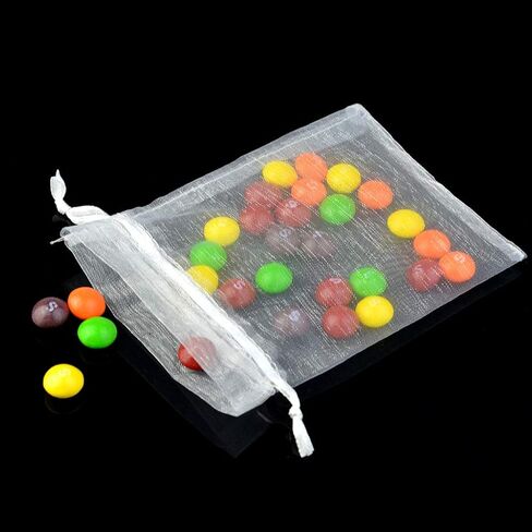 Bskifnn 50pcs أكياس أورجانية الساتان الساتان الرباط الأورجانزا حقيبة الزفاف عيد الميلاد عيد الأم يوم عيد الحب أكياس الحلوى هالوين الحزب لصالح حقائب الهدايا حقائب المجوهرات 4'x6 '' (10x15 سم) (أحمر ، 4x6 بوصة) in Saudi Arabia
