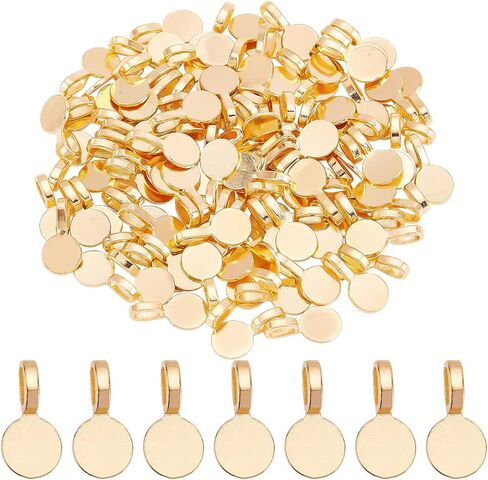 DICOSMETIC Small Pendant Bails Alloy Jewelry for Pendants Flat Round Earring Charms Crafts Making Supplies in Saudi Arabia
