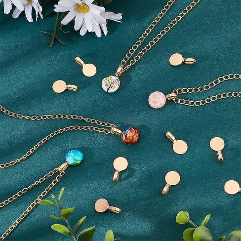 DICOSMETIC Small Pendant Bails Alloy Jewelry for Pendants Flat Round Earring Charms Crafts Making Supplies in Saudi Arabia