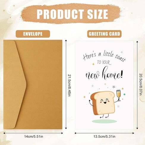 New Home Card, Creative Housewarming Greeting Card with Envelope Funny Paper New Apartment Card Cheers to Your New House New Home Card Congratulations (Style 2) in Saudi Arabia