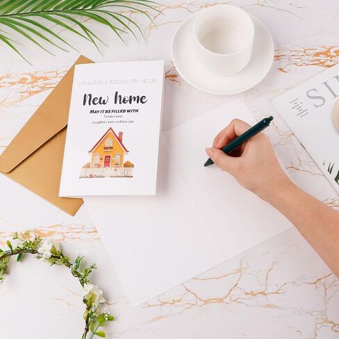 New Home Card, Creative Housewarming Greeting Card with Envelope Funny Paper New Apartment Card Cheers to Your New House New Home Card Congratulations (Style 2) in Saudi Arabia