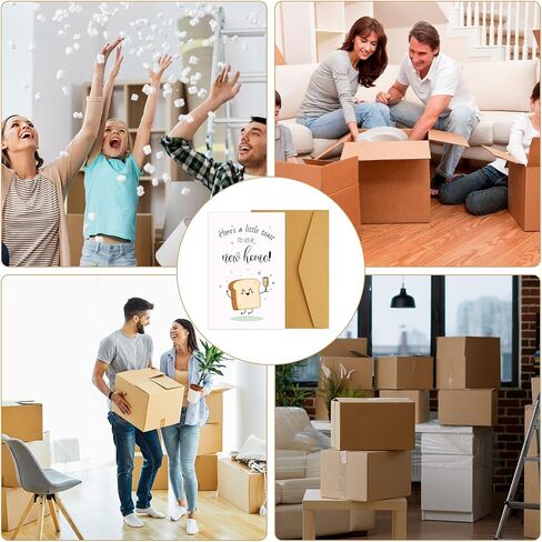 New Home Card, Creative Housewarming Greeting Card with Envelope Funny Paper New Apartment Card Cheers to Your New House New Home Card Congratulations (Style 2) in Saudi Arabia