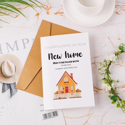 بطاقة منزلية جديدة ، بطاقة تهنئة Housewarming الإبداعية مع مظروف مضحكة ورقة شقة جديدة هتافات إلى منزلك الجديد بطاقة المنزل الجديدة تهنئة (النمط 2) in Saudi Arabia