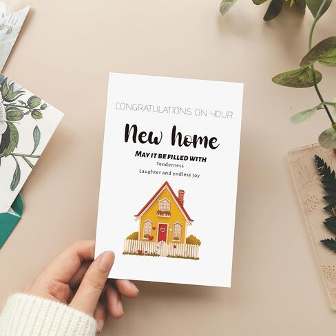 بطاقة منزلية جديدة ، بطاقة تهنئة Housewarming الإبداعية مع مظروف مضحكة ورقة شقة جديدة هتافات إلى منزلك الجديد بطاقة المنزل الجديدة تهنئة (النمط 2) in Saudi Arabia