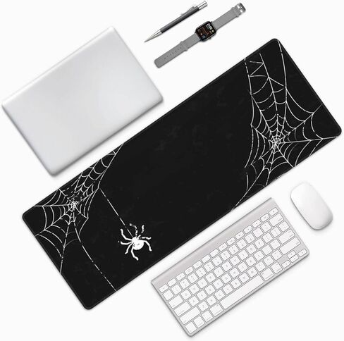 Famame Laptop Mouse Mouse Pad Pink Pink Cat Paws Print Desk Mat مع حواف مخيط 31.5x 11.8 بوصة in Kuwait