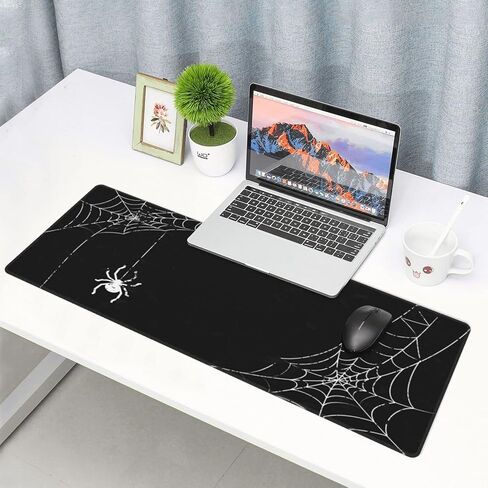 Famame Laptop Mouse Mouse Pad Pink Pink Cat Paws Print Desk Mat مع حواف مخيط 31.5x 11.8 بوصة in Kuwait