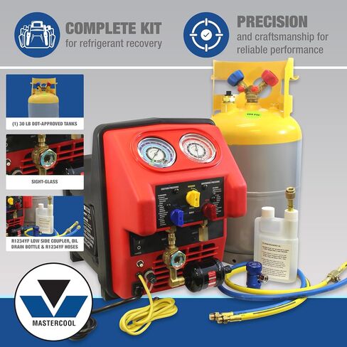 ماستركول - ماكينة استرداد سائل التبريد الكاملة R1234Yf (69360-YF) in Kuwait