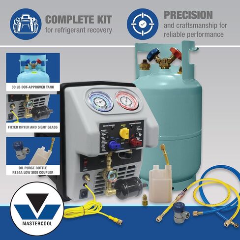 ماستركول - ماكينة استرداد سائل التبريد الكاملة R1234Yf (69360-YF) in Kuwait