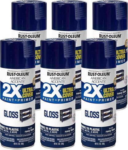 Rust-Oleum 327877-6 PK American Accents Spray Paint, 12 Ounce (Pack of 6), Gloss Colonial Red, 72 Ounce in Saudi Arabia