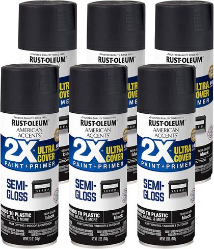 Rust-Oleum 327877-6 PK American Accents Spray Paint, 12 Ounce (Pack of 6), Gloss Colonial Red, 72 Ounce in Saudi Arabia