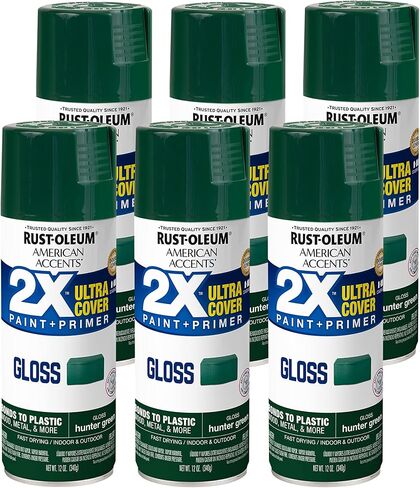 Rust-Oleum 327877-6 PK American Accents Spray Paint, 12 Ounce (Pack of 6), Gloss Colonial Red, 72 Ounce in Saudi Arabia