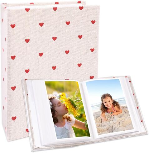 Photo Album 100 Photos (4 x 6 Inch) - Portable Mini Linen Cover Scrapbook Album for Kids Birthday Family Wedding Anniversary Art & Craft Projects in Kuwait