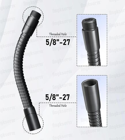 24-INCH Heavy-Duty Microphone Flexible Gooseneck Hose Arm - Mic Stand Mount Extension Tubes with Universal 5/8-27" Thread in Saudi Arabia
