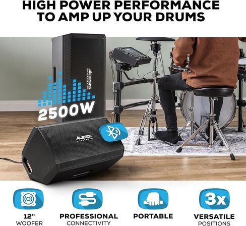 مكبر صوت Alesis Nitro Amp بقدرة 70 وات و3 بوصات للتمرين والدروس، يمكن تركيبه على حامل مع مشابك متضمنة in Kuwait