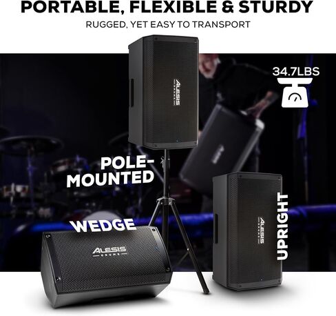مكبر صوت Alesis Nitro Amp بقدرة 70 وات و3 بوصات للتمرين والدروس، يمكن تركيبه على حامل مع مشابك متضمنة in Kuwait
