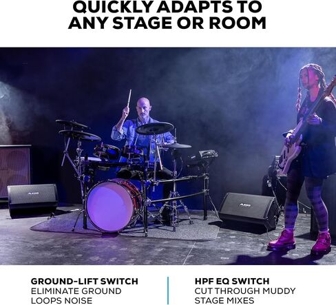 مكبر صوت Alesis Nitro Amp بقدرة 70 وات و3 بوصات للتمرين والدروس، يمكن تركيبه على حامل مع مشابك متضمنة in Kuwait