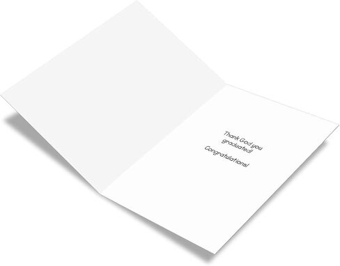 NobleWorks Graduation Greeting Card with 5 x 7 Inch Envelope (1 Card) Horn Hat Graduation C5440GDG in Saudi Arabia