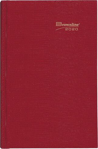 Brownline® 2025 Traditional Daily Planner, Untimed Journal, 12 Months, January to December, Perfect Binding, 10" x 7.875", Bright Red (C550.RED-25) in Kuwait