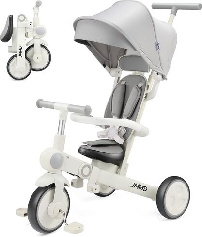 JMMD 7-in-1 Toddler Tricycle for Ages 1-5, Foldable & Portable Toddler Bike in Saudi Arabia
