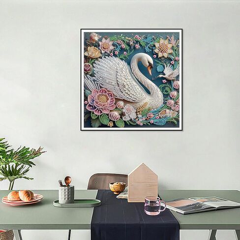 FHBUBPUP 5D Diamond Art Painting Kits للبالغين ، لعبة Rucby Shape Miamond Art للمبتدئين ، أحجار الراين الحجرية الفنية ، هدية جدار ديكور هدية 12 × 12 بوصة in Kuwait