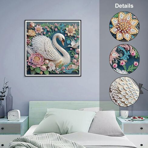 FHBUBPUP 5D Diamond Art Painting Kits للبالغين ، لعبة Rucby Shape Miamond Art للمبتدئين ، أحجار الراين الحجرية الفنية ، هدية جدار ديكور هدية 12 × 12 بوصة in Kuwait
