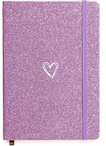 Bling A5 Notebook, Lined Journal Notebook A5 Notepad for Girls Women,Cute Heart Pattern Design Glitter Diary College Ruled Hardcover Notebook for Work, School, Note Taking, Business-Pink in Kuwait