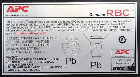 APC UPS Battery Replacement, APCRBC115, for APC Smart-UPS Models SMX1500RM2U, SMX1500RM2UNC, SMX1500RMNCUS, SMX1500RMUS Black in Kuwait