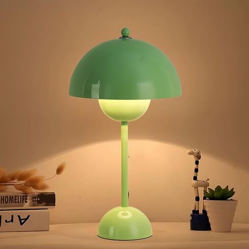 COSYLUX Modern Small Table Lamp for Bedroom, Cute Dome Shade Reflecting Light Reading Lamp for Living Room, Kid's Room, Study, Office, Beside Bedside Nightstand Desk Lamp(Red) in Kuwait