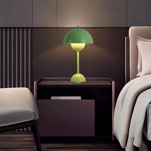 COSYLUX Modern Small Table Lamp for Bedroom, Cute Dome Shade Reflecting Light Reading Lamp for Living Room, Kid's Room, Study, Office, Beside Bedside Nightstand Desk Lamp(Red) in Kuwait