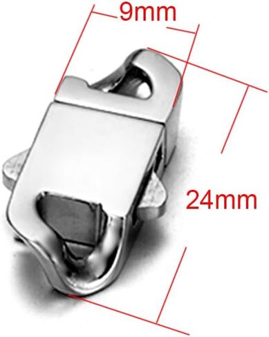 2 Sets Stainless Steel Spring Clasps Cuban Link Clasp for Chain Bracelet and Necklace Buckle Jewelry Making Supplies (9mm Wide, Mirror Steel) in Saudi Arabia