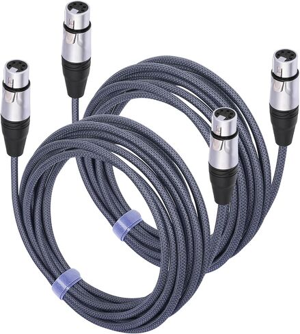 1FT 2-Pack 5Pin XLR Female to 5Pin XLR Female,DMX512 5 PIN XLR Female to Female,5 PIN XLR DMX Cable Adapter Microphone Cable XLR 5PIN Female to Female Adapter in Kuwait