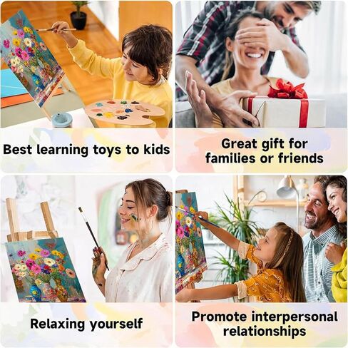 WEMEON Cactus Paint by Numbers Kit for Adults- Plant Paint by Numbers Kit for Adults Beginner, Adult Paint by Number Kits on Canvas Arts Crafts for Adults(16 x 20 Inch) in Saudi Arabia