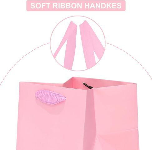 AZOWA White Square Gift Bags with Tissue - 6 Inch Paper Bags with Handles Birthday Party Favor Christmas Wedding Gift Box Flowers Decoration (10 PCS, 6x6x6 in) in Saudi Arabia