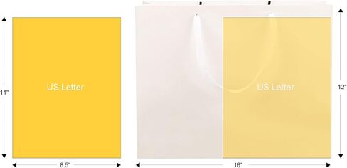 QIELSER 12 Pack Kraft Gift Bags Bulk Extra Large Size with Tissue Paper 16x6x12 Inches, White Paper Bags with Ribbon Handles for Party Favor, Shopping, Retail, Wedding, Business, Birthday, Christmas in Saudi Arabia