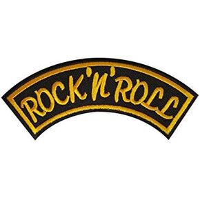 Rock N Roll Patch Patch Iron أو SELT على زين نقل الحافز المطرز