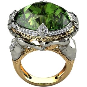 Retro 925 Sterling Silver Jade Jade Cut Anniversary Promise Ring CZ Enternal Engagement Women's Wedding Ring (Rodes 6-10)