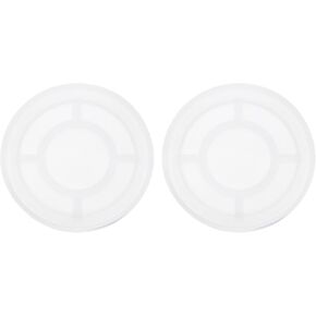uxcell 2 Pcs Round Medium Coaster Silicone Resin Mould, Tray Moulds for Resin Casting, Epoxy Resin Moulds for Coasters Trays DIY Art Cup Bowl Mats, Candle Holder, Home Decoration, White