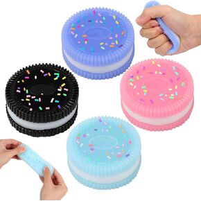 Silicone Stress Relief Toy,Ultra-Soft Decompression Venting Toy,Perfect for Stress and Anxiety Relaxing Toy,Squeeze Toys Sticky Toys Stress Balls (Pack of 1,Black)