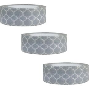 Wrapables Grey Marrakech Trellis Washi Masking Tape, Set of 3