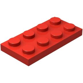 Classic Red Plates Bulk, Red Plate 2x4, Building Plates Flat 100 Piece, Compatible with Lego Parts and Pieces: 2x4 Red Plates(Color: Red), M0659-23