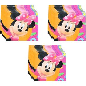 Disney Minnie Mouse Birthday Baby Shower Party Supplies Bundle includes 48 Lunch Napkins