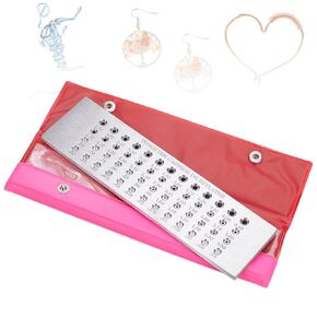 UNICRAFTALE 1 Pcs 0.26-4.10mm Jewelry Wire Drawplate Tungsten Steel Alloy Polished Smooth Hole Portable Wire Drawing Plate Durable Round Draw Plate for Jewelry Wire Making
