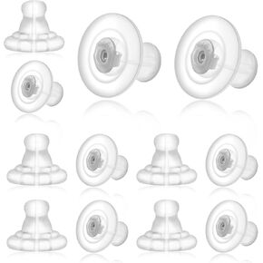 6-PAGS 925 Sterling Silver Carring Propens ، و 18K Gold Plated Silicone Propens for Backs ، و Backs anring in arring for droopy arms ears ، silicone ropber ropring arring arring arring repber repber proper