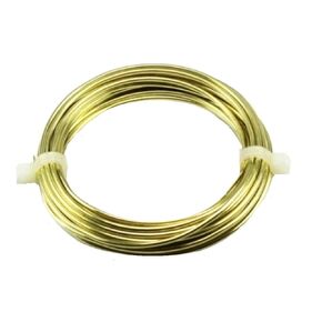 14 Ga Round Half Hard Yellow Brass Wire (1/4 Lb. - 21 Ft. Coil)